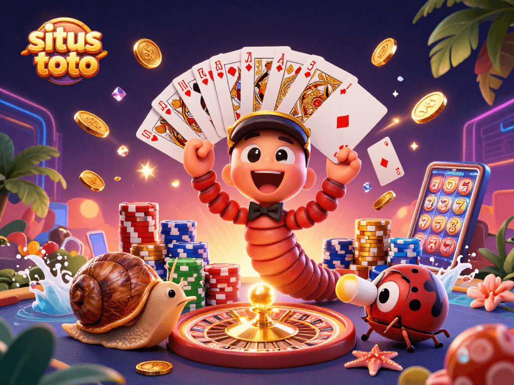 Menggulung chip kasino yang megah di situs toto dengan dealer menarik dan permainan bergaya menarik.