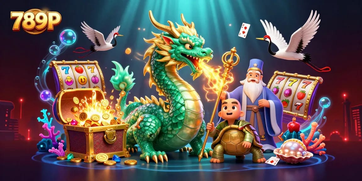 Experience thrilling wins at 789P with an exciting 3D casino illustration showcasing dynamic gameplay elements.