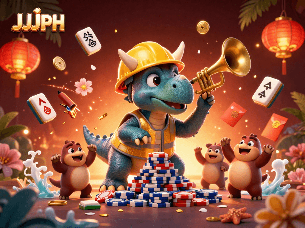 Engage with JJJPH in a vibrant casino-themed illustration showcasing thrilling moments.