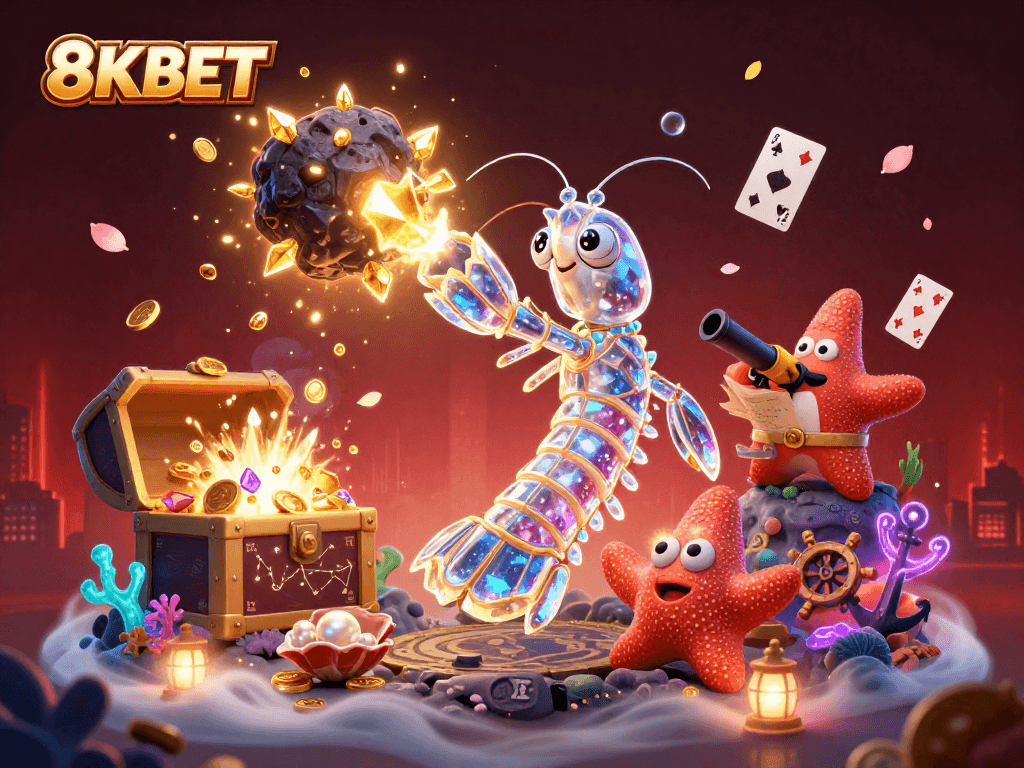 Experience thrilling action at 8KBET as the galactic samurai fights for treasures in a vibrant underwater scene.