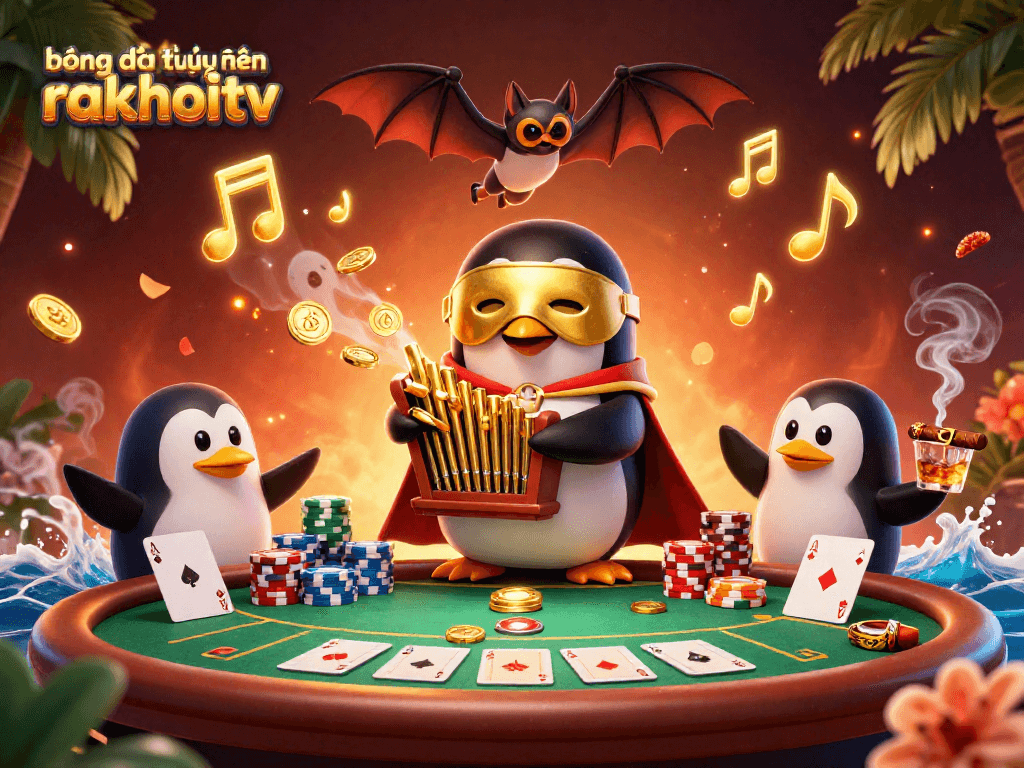 Engage with bóng đá trực tuyến rakhoitv through this vibrant 3D casino scene showcasing gambling excitement and dynamics.