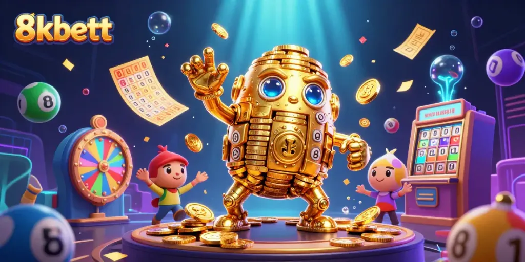 Experience the excitement of 8kbett's gaming world with animated casino graphics