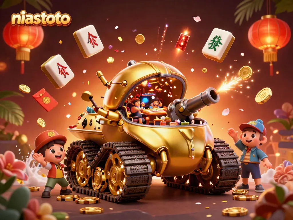 Experience the latest niastoto mini-casino features in this vibrant 3D illustration