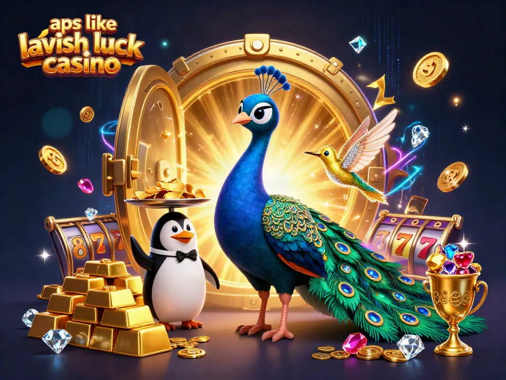 Play exciting games like Lavish Luck Casino with thrilling slot machines and colorful casino characters.