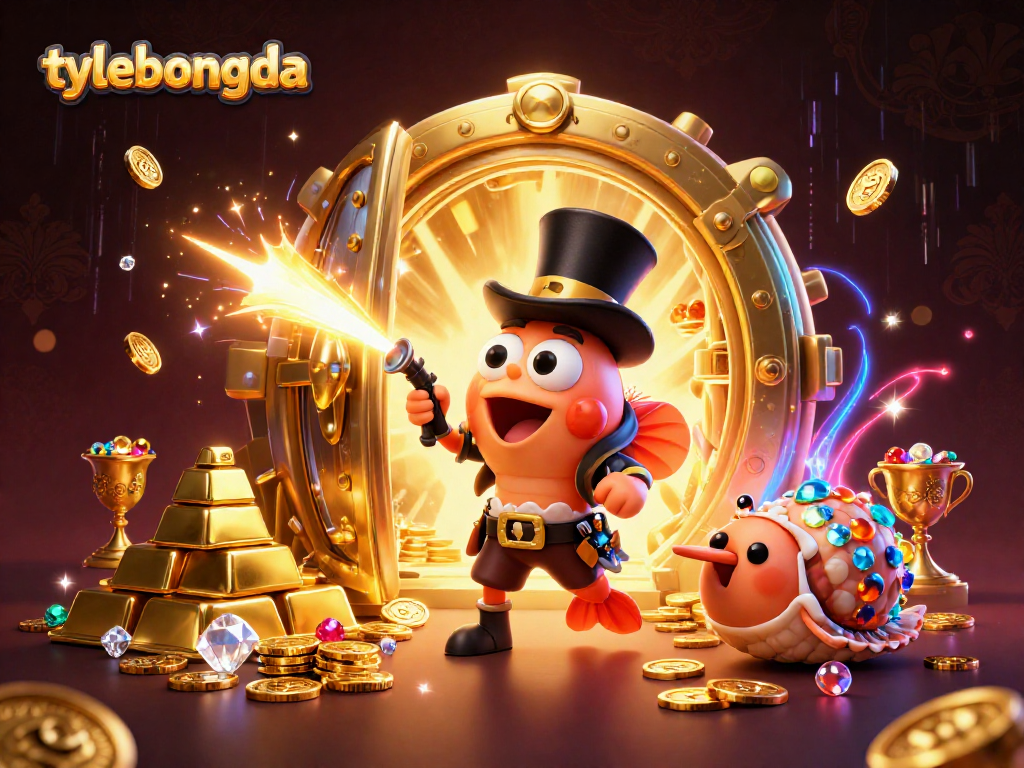 Engage with tylebongda's vibrant underwater casino adventure featuring an anglerfish and treasures.