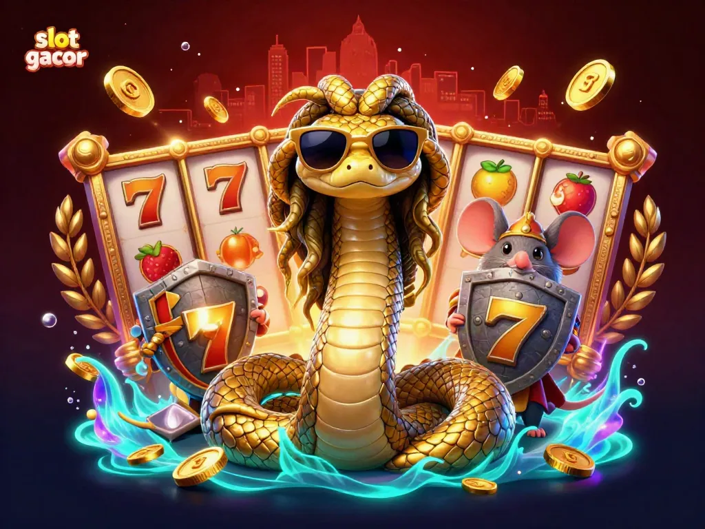 Engage with the action of slot gacor through this vibrant, detailed 3D illustration.