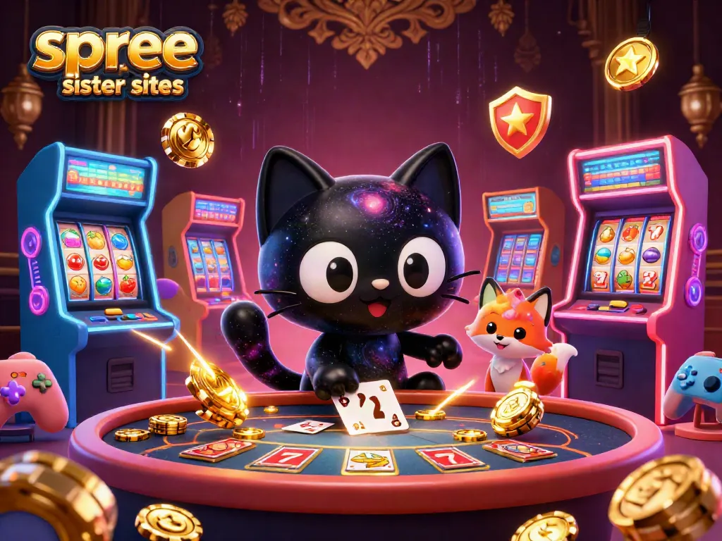 Engage with spree casino sister sites as colorful characters play casino games and win prizes.