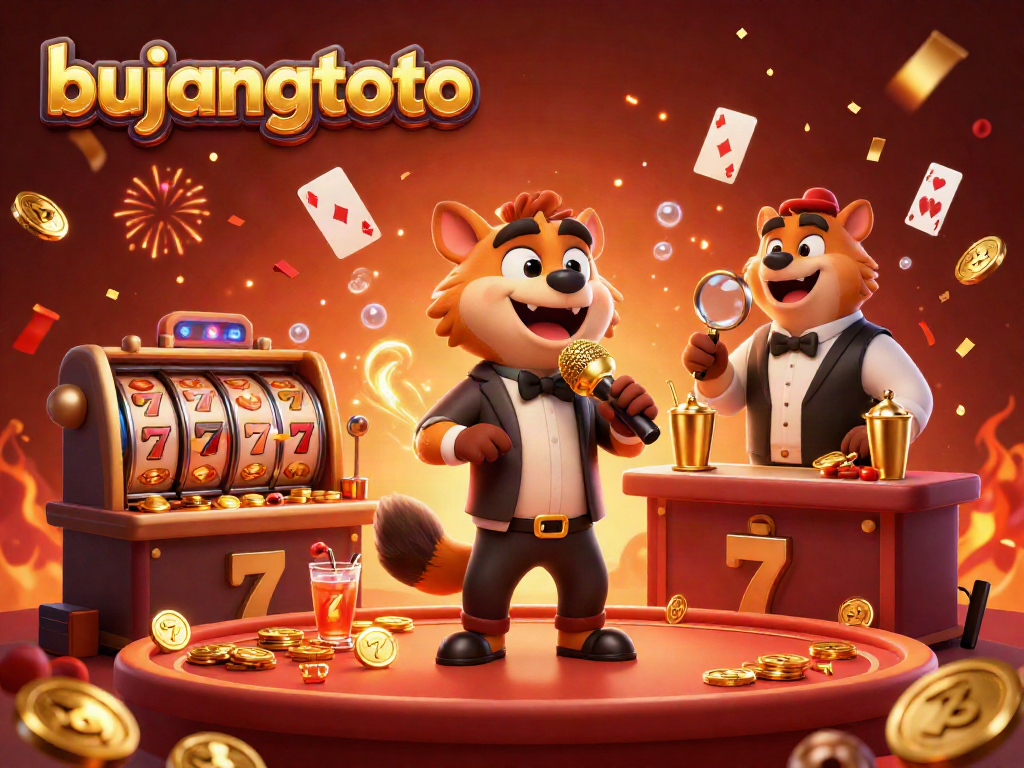 Bujangtoto brings a vibrant casino scene alive with hyenas entertaining as a stand-up comedian, bartender, and bouncer.