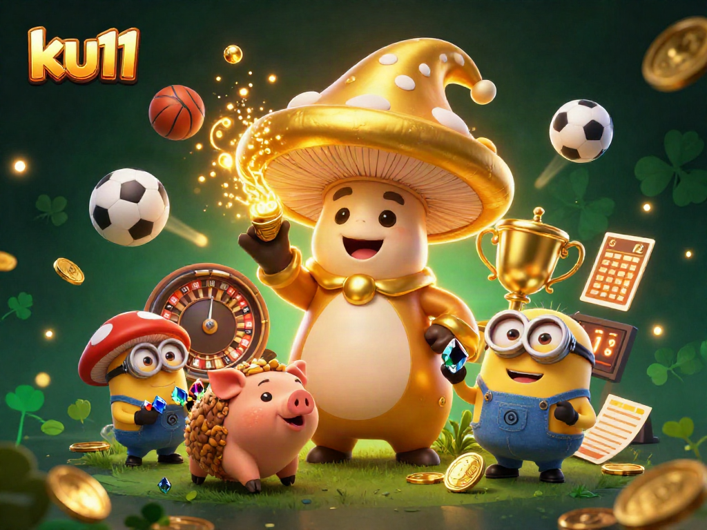 Engage in thrilling betting action with ku11, featuring a golden wizard and dynamic casino elements.