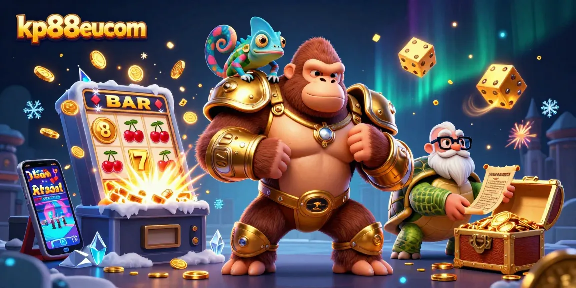 Engage in exciting gameplay with kp88eucom featuring a winning gorilla king, chameleon spy, and tortoise elder.