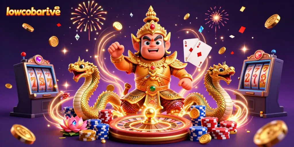 Engage in thrilling gambling action with lowcobarbecue while exploring vibrant 3D animated casino elements.