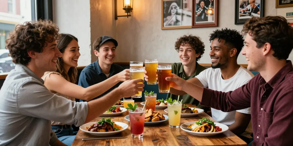 Pengunjung menikmati makanan dan minuman di https://thekegroomnyc.com/ dengan suasana yang hangat dan bersahabat.