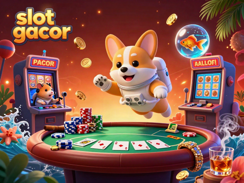 Experience exhilarating gameplay at slot gacor with our vibrant space station casino scene full of exciting elements.