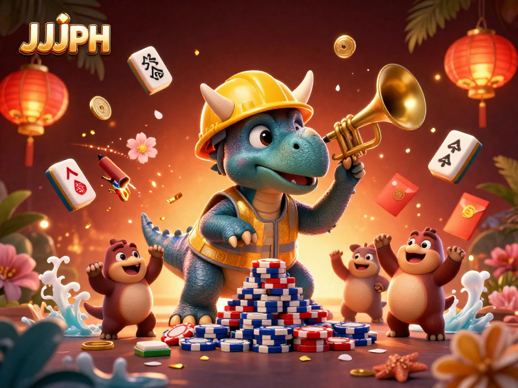 Engage with JJJPH in a vibrant casino-themed illustration showcasing thrilling moments.