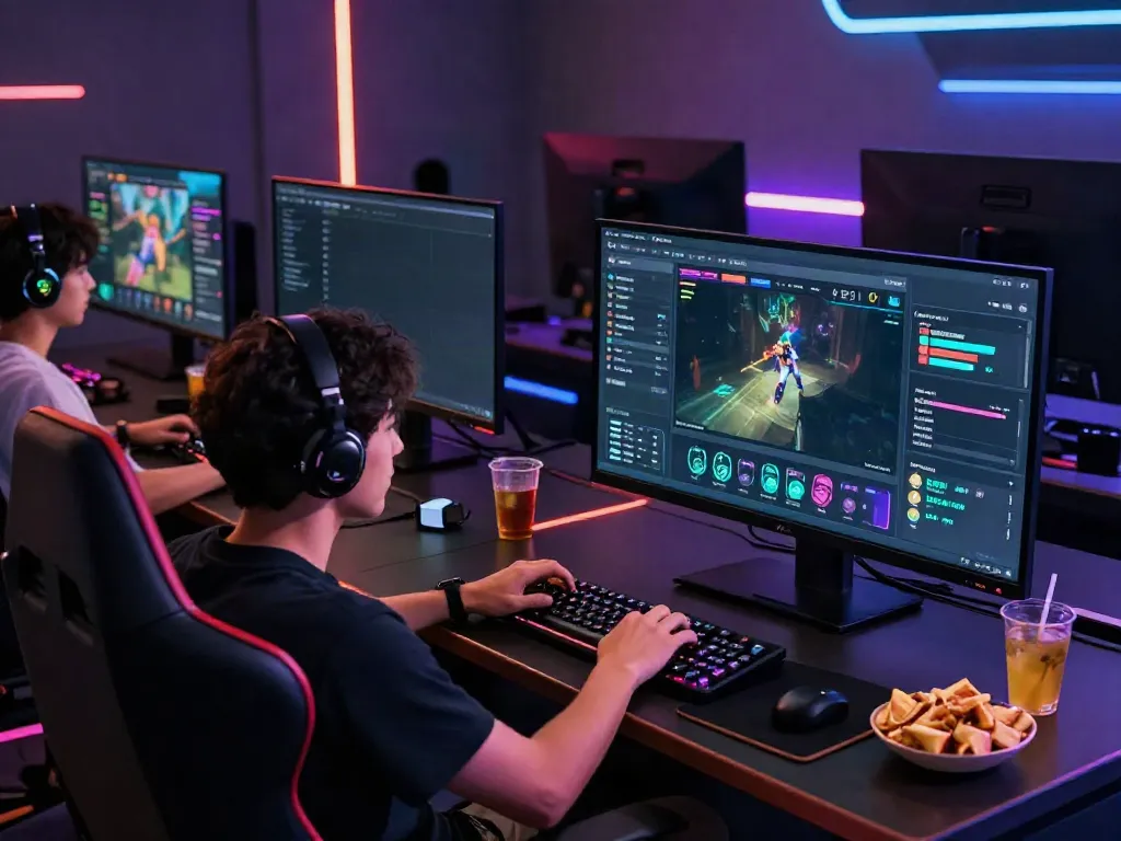Player exploring luxury12 online gaming platform with advanced setup and vibrant interface.