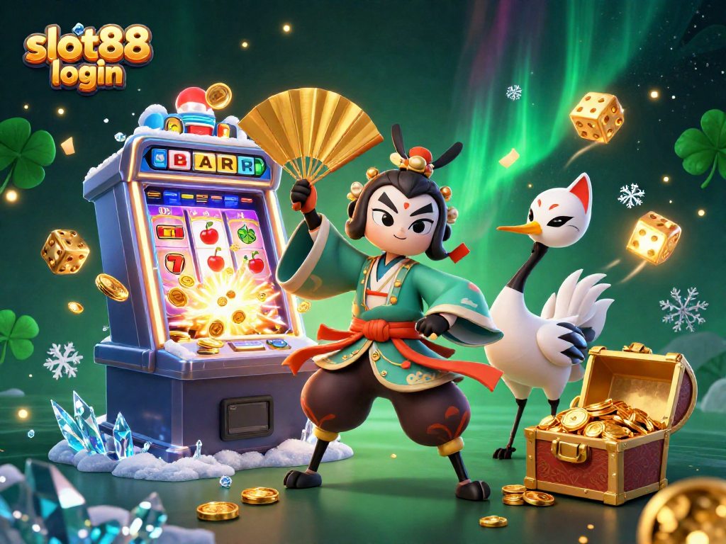 Experience the excitement with slot88 login, featuring dynamic characters amidst a jackpot explosion.