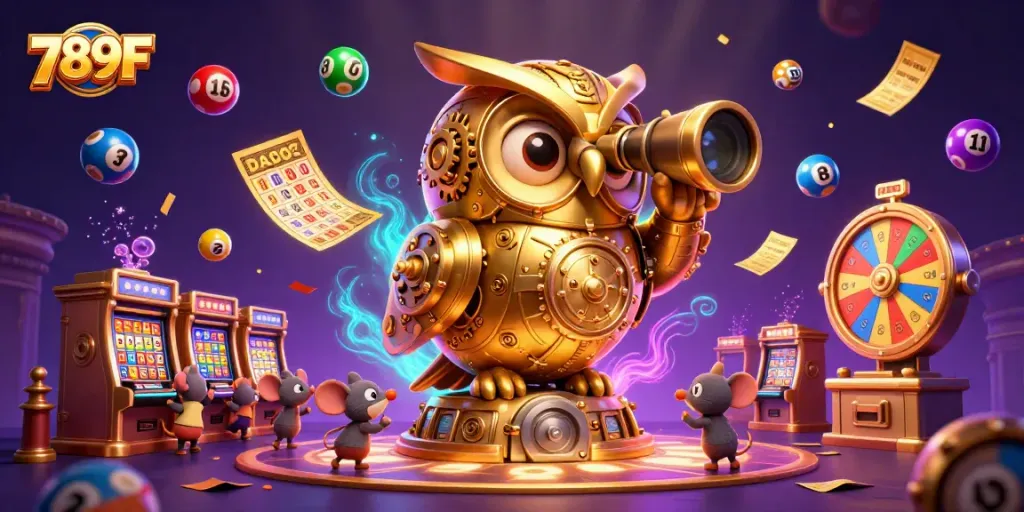 Catch thrilling moments at 789F's vibrant casino featuring unique characters and dynamic game elements.
