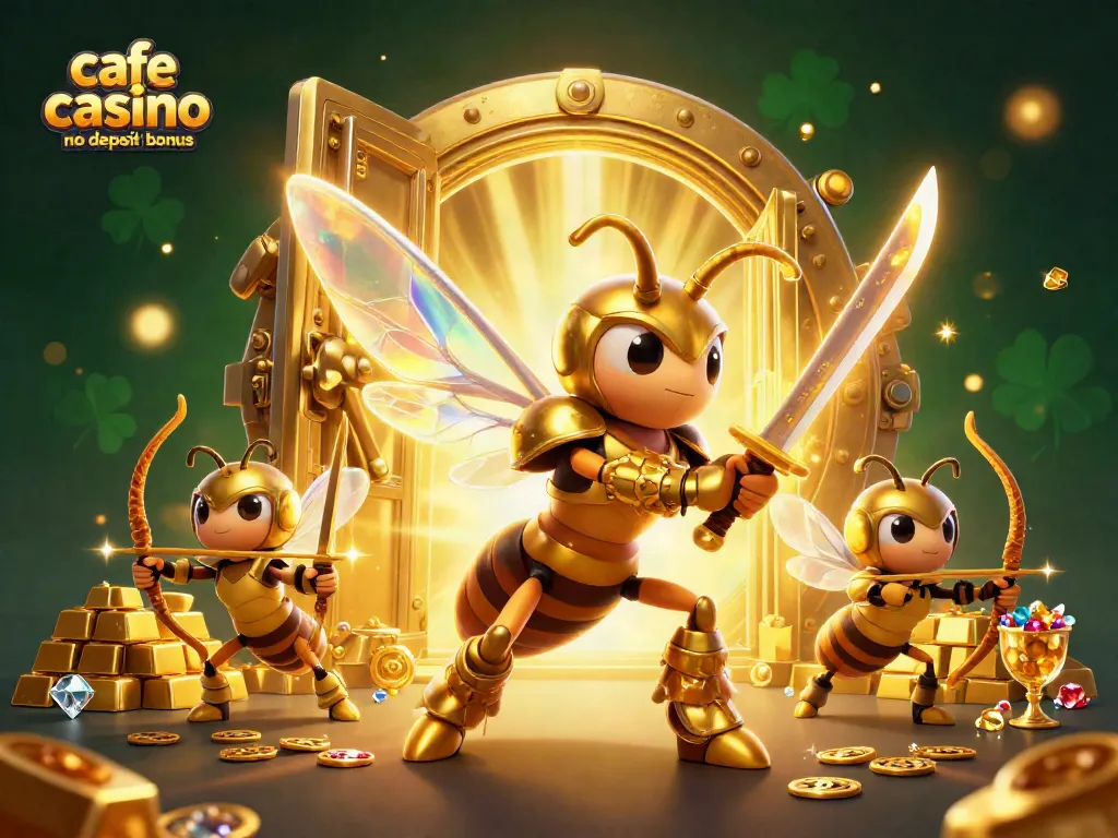 Experience the cafe casino no deposit bonus with dynamic 3D characters and treasure elements.